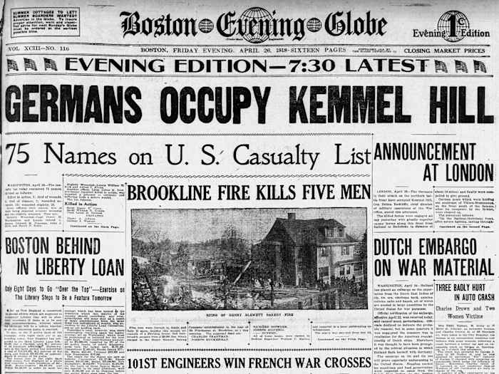 Newspaper clipping from the Boston Globe